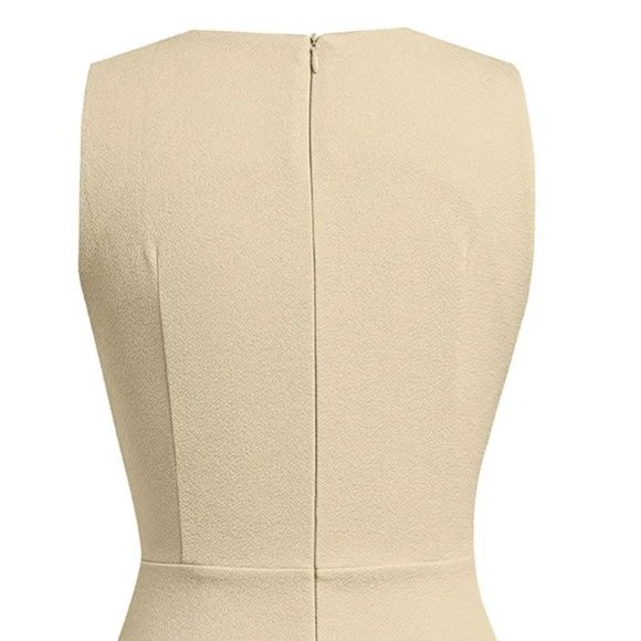 Round Neck Sleeveless Lace Trim Dress - Picture 6 of 7